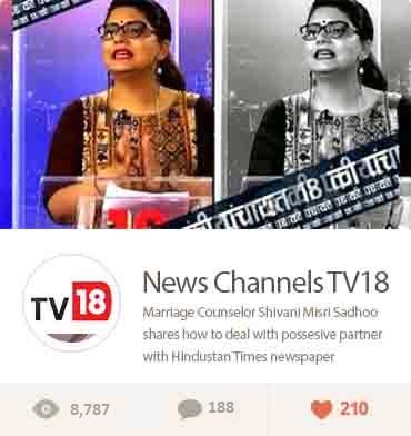 Marriage Counselor Shivani Misri Sadhoo in news18 channel