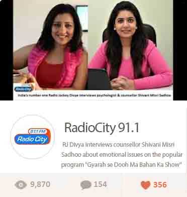 Relationship therapist Shivani Misri Sadhoo in radio mirchi